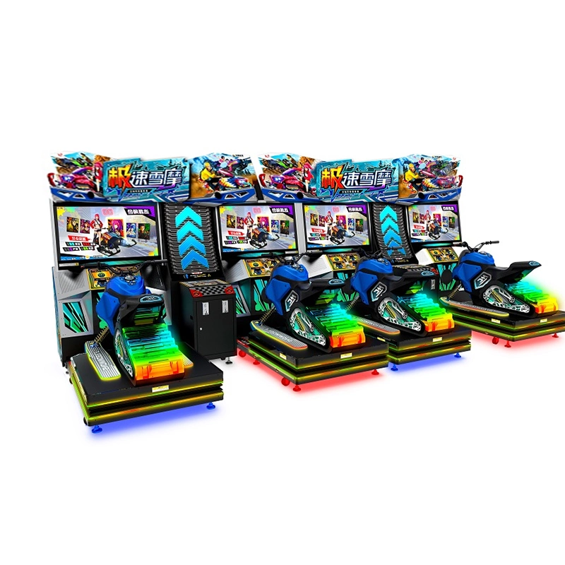 Coin Operated Rapid Snowmobile Game Motorcycle Racing Simulator Arcade Game Machine