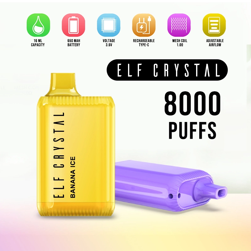 Hot Shenzhen E Cigarette Original Mr Smog Vapes Rechargeable 650mAh Battery 16ml Eliquid Puff Bar Lux Electronic Elf Crystal 8000 Puffs Vaporizers