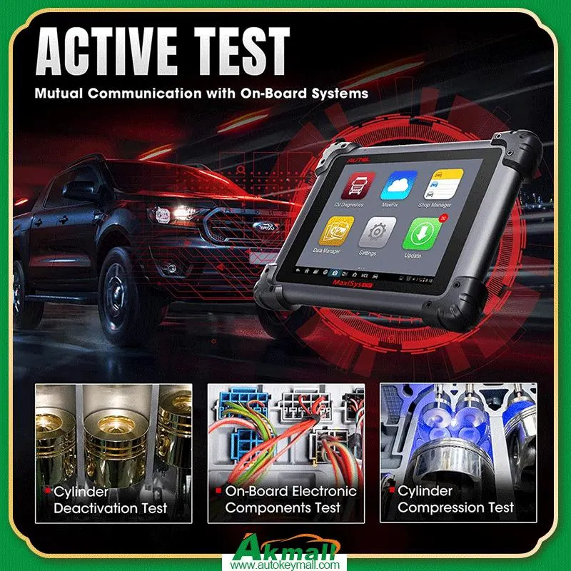 Autel Ms908CV Maxisys CV Auto Car Scan-Ner Diagnostic Tool مع جهاز برمجة وحدة التحكم الإلكتروني Maxifflash Elite J2534 لشاحنة الخدمة الشاقة