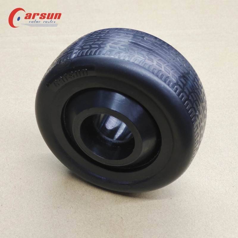 Carsun 5 Inch PA Wheel 125mm Black Nylon Wheels Caster with Anti Slip Texture