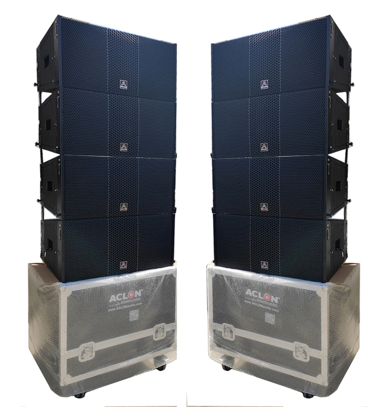 Aclon Audio Double 8 Inch Compact Active Line Array System for Church Conference Hall
