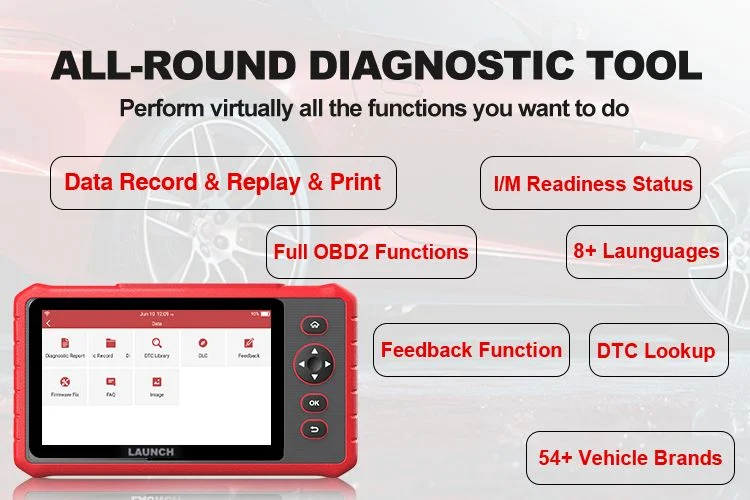 Launch Crp909X Crp909 X OBD2 Scanner All Full System ECU DPF TPMS Car Diagnostic Tool Automotive Professional Auto Scanner