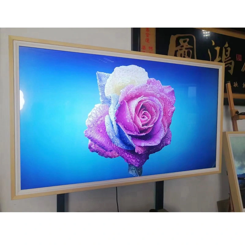 Wood Private Art Gallery Exhibition Work Smart TV Frame Digital Museum Anti-Glare Matte LCD Digital Photo Frame