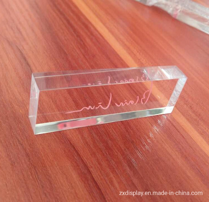 Acrylic Paperweight Custom Plexiglass Brand Promotion Gift Display Block