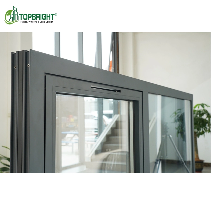 Topbright Narrow Modern Impact Windows Tempered Glass Aluminum Casement Window for Houses