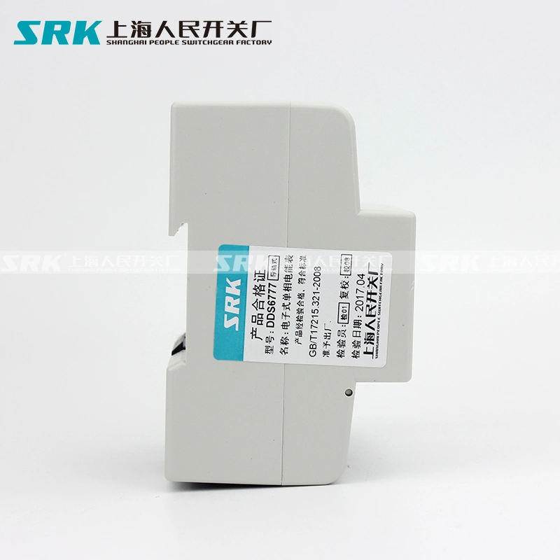 Dds6777 4p Single Phase LCD DIN Rail Watt-Hour Energy Kwh Meter