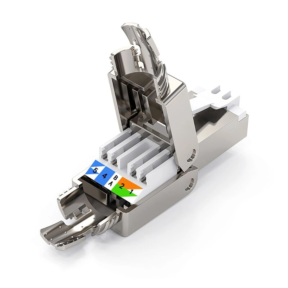 CAT6 Gigabit Shielded Crystal Head Reusable High quality/High cost performance Metal RJ45 Connector