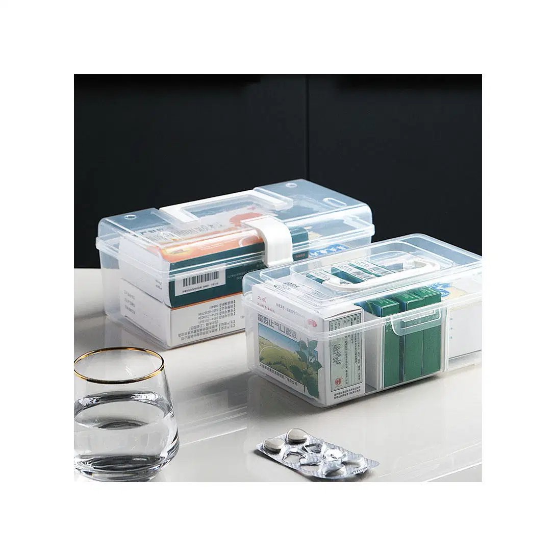 Household Storage Transparent Medicine Storage Box Set Organizer Sundries Storage
