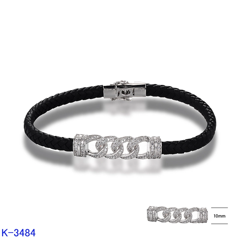 تصميم جديد مجوهرات الموضة 925 Sterling Silver Diamond Rope Bracelet للبيع