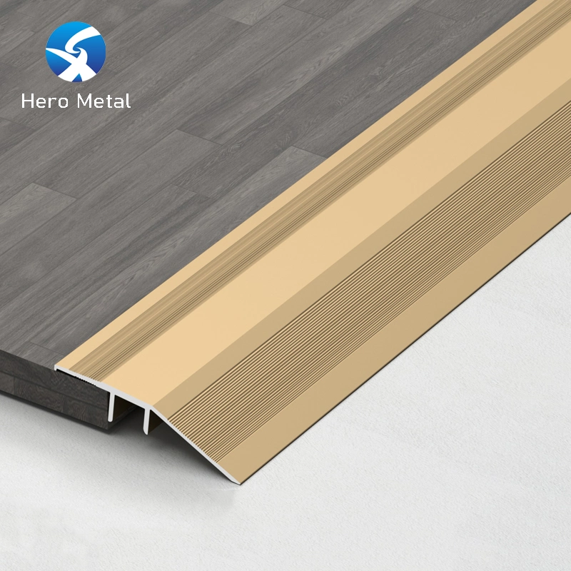 Factory Best Price Indoor Bar Hero Metal Aluminum 2.5m Long Matt Silver Threshold Floor Tile Edging Transition Strip