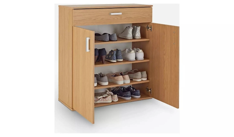 Nordic Simple Entry Economical Large Capacity Wood Shoe Cabinet