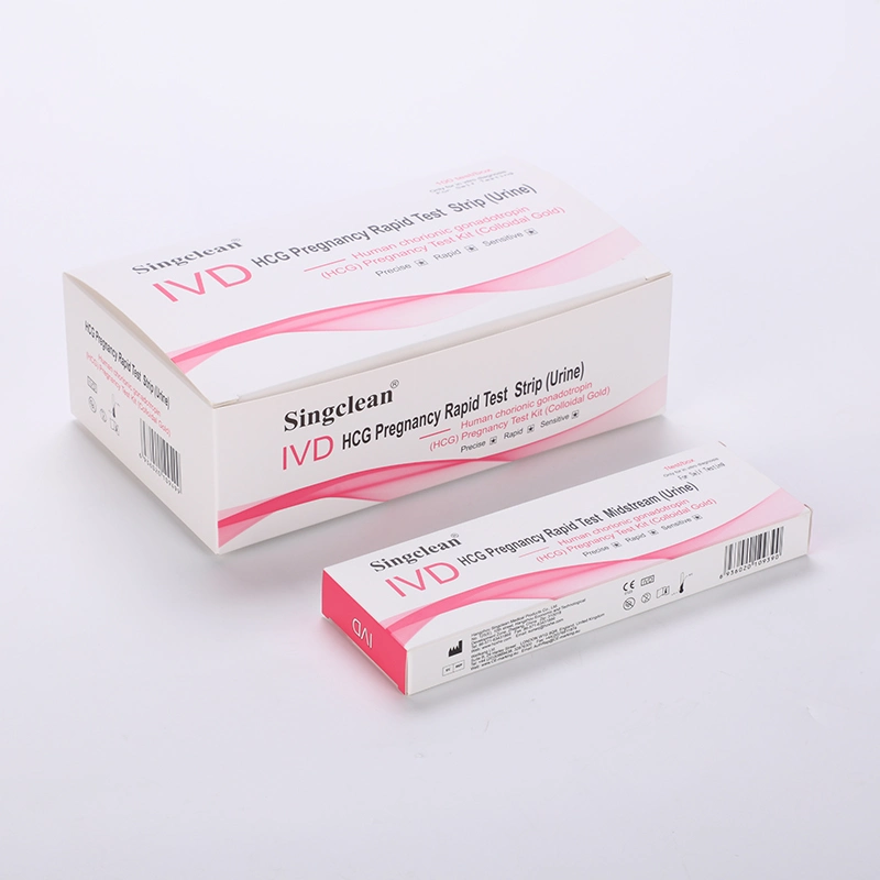 Bandelette de test de grossesse d'urine médicale haute précision SingClean pour la fertilité Test