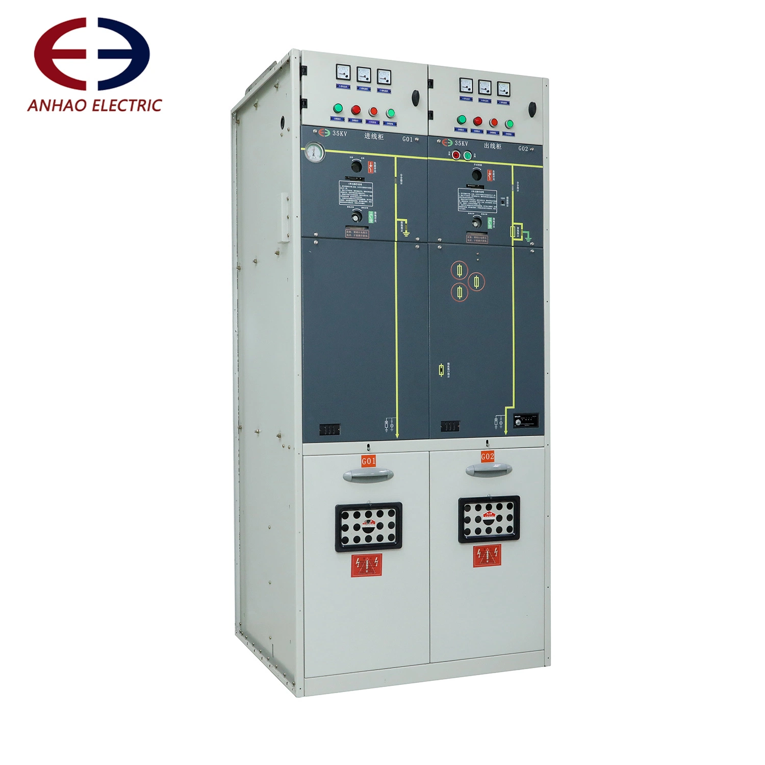 12 Kv Sf6 V-Gis Ring Main Unit Switchgear, Gas Insulated High-Voltage Rmu Distribution Cabinet