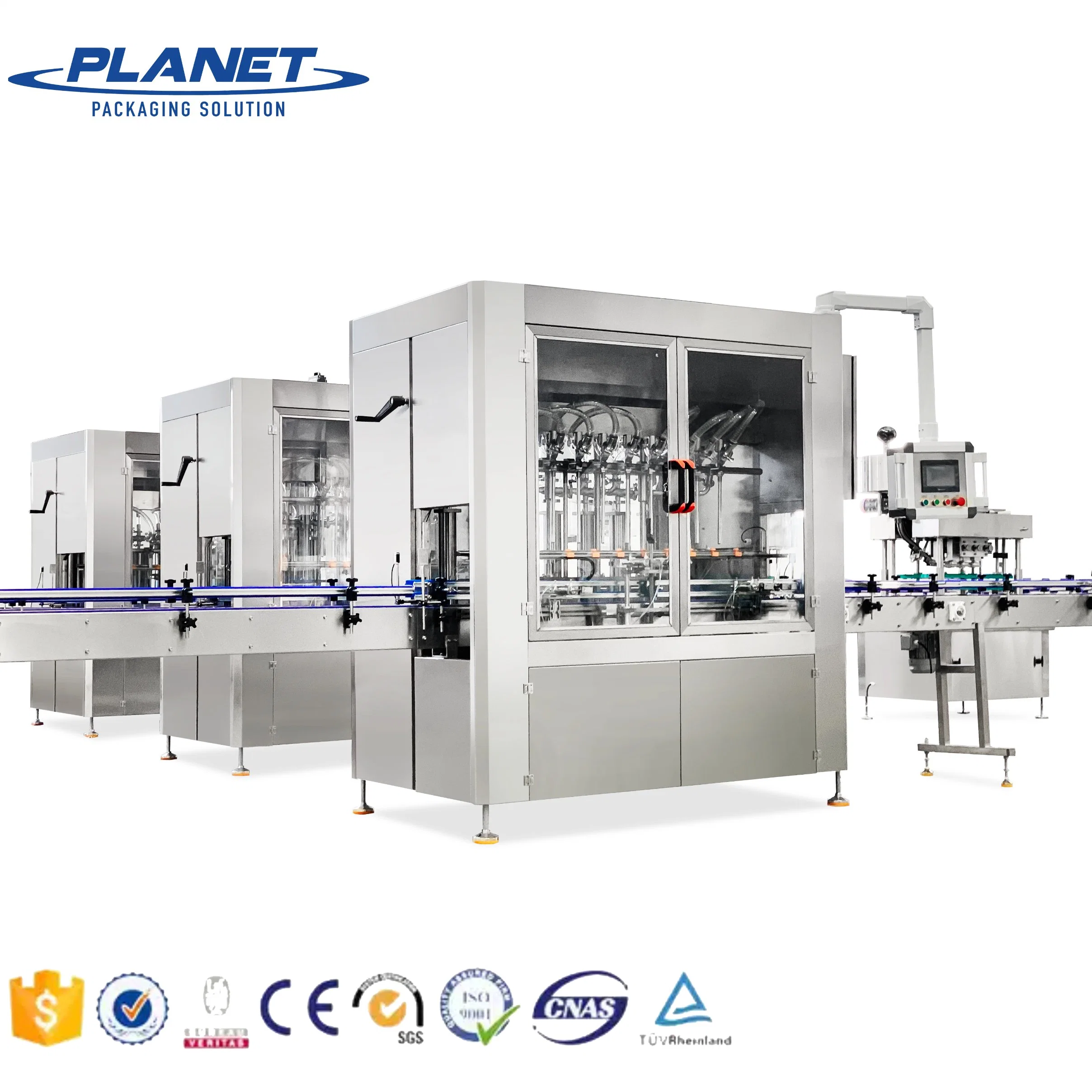 Vegetables Soybeans Oil Linear Type Automatic Filling Capping Machine