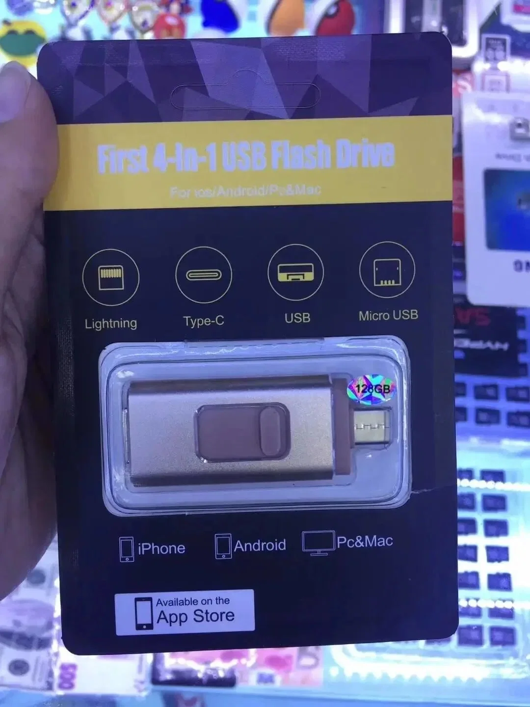 ذاكرة فلاش USB 3.0 OTG من Universal لـ Apple iOS من النوع C، ومحول Android سعة 8 جيجابايت/16 جيجابايت/32 جيجابايت/64 جيجابايت