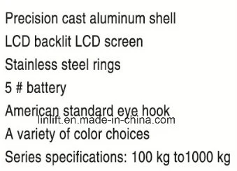 100-1000kgs Portable Electronic Crane Scale (OCS-QB)