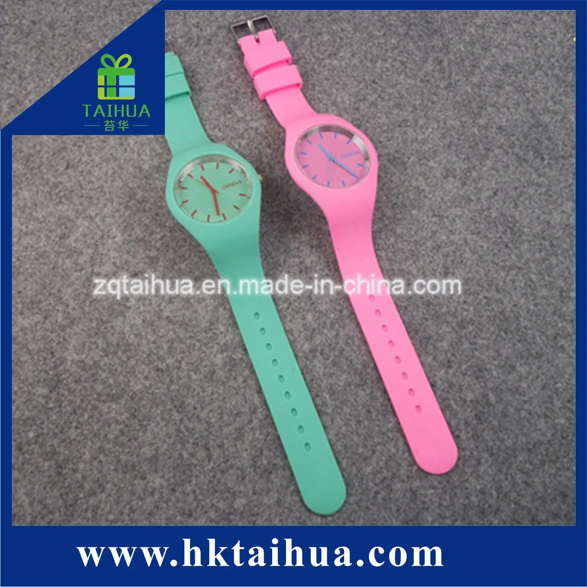 Customed Logo Hot Sales Pringting Silicone Watch Shape Bracelet