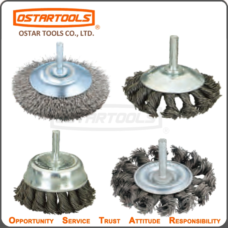 Cepillo de copa de alambre de rueda de pulido abrasivo para uso industrial