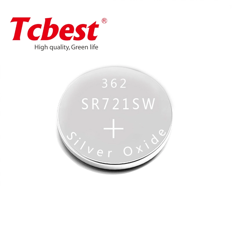 Factory Direct 1.55V Silver Oxide Zinc Air Sr721 362 Button Cell Primary Battery Coin Cell 1.55V Battery for Hearing Aid or Watch