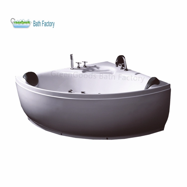 1300mm Remote Control Whirlpool Massage Acrylic Triangle Bath Tub