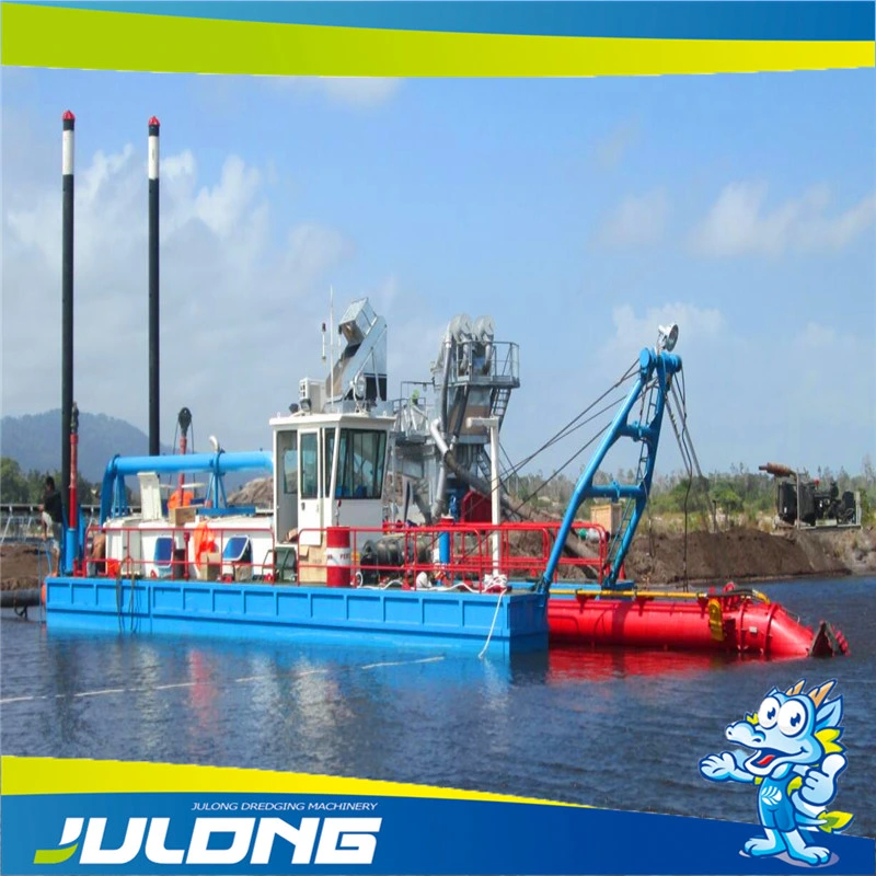 China Julong 6 Zoll-28 Zoll Cutter Saugdüse Sanddüse River Dredger zum Verkauf