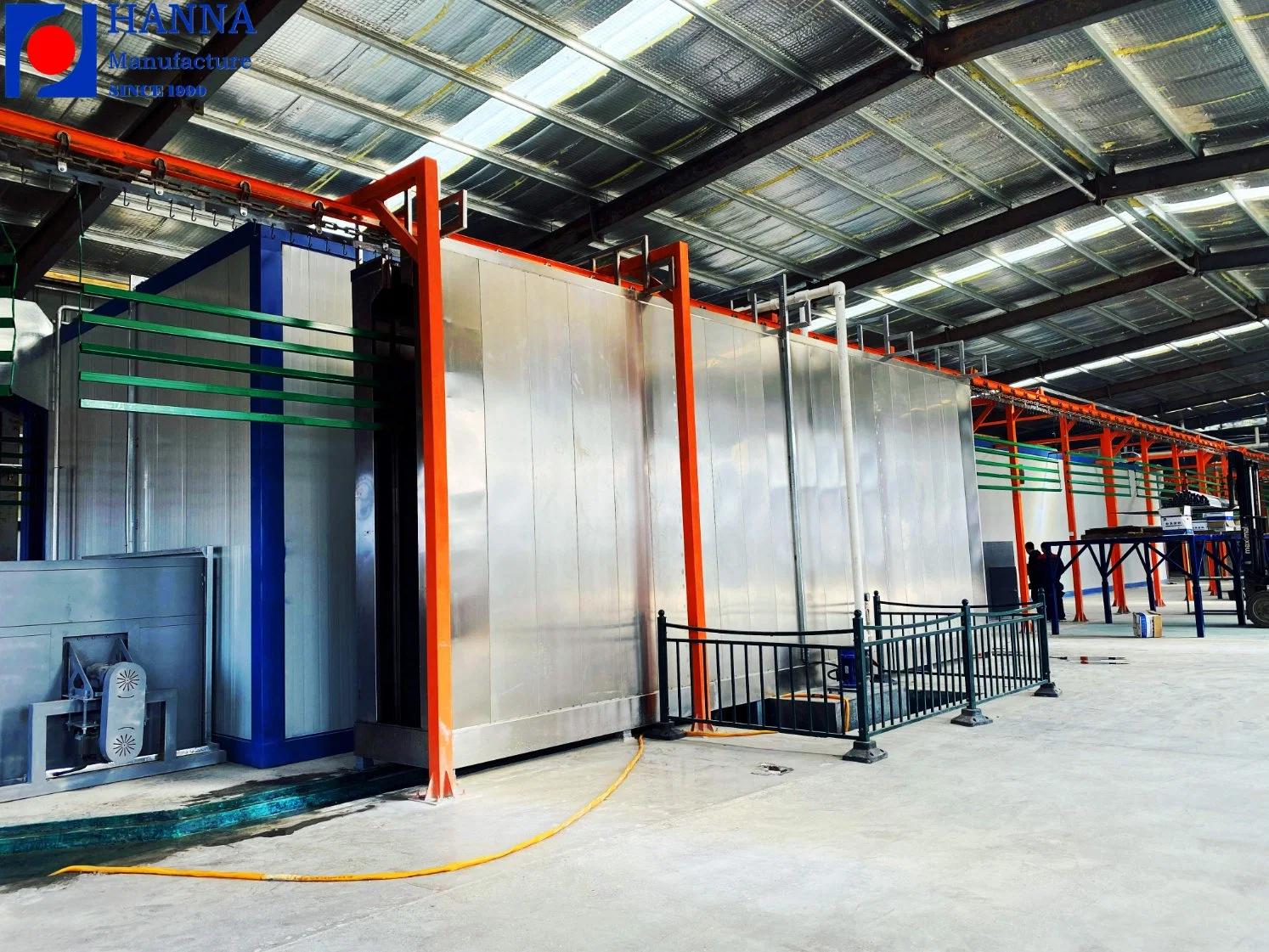 Full Automatic Powder Coating Plant for Heavy Products Power and Free Conveyor