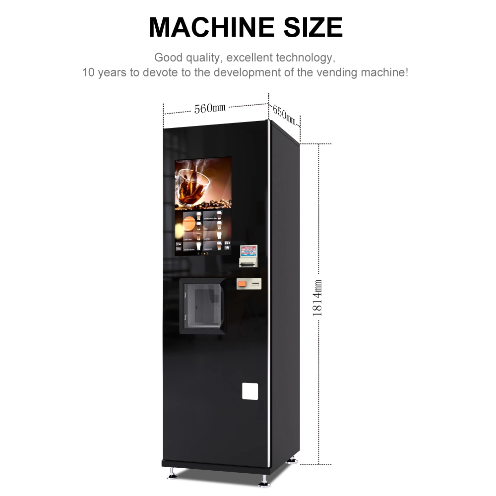 Automatic Commercial Hot Cold Coffee Vending Machine Stand-up Vending