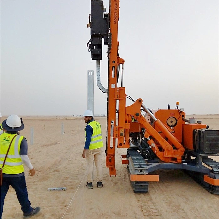 Solar PV Power and Highway Guardrail Plant Pile Driver Ramming Machine Drilling Hydraulic Pile Driving Rotary Drilling for Solar Project and Road Construction