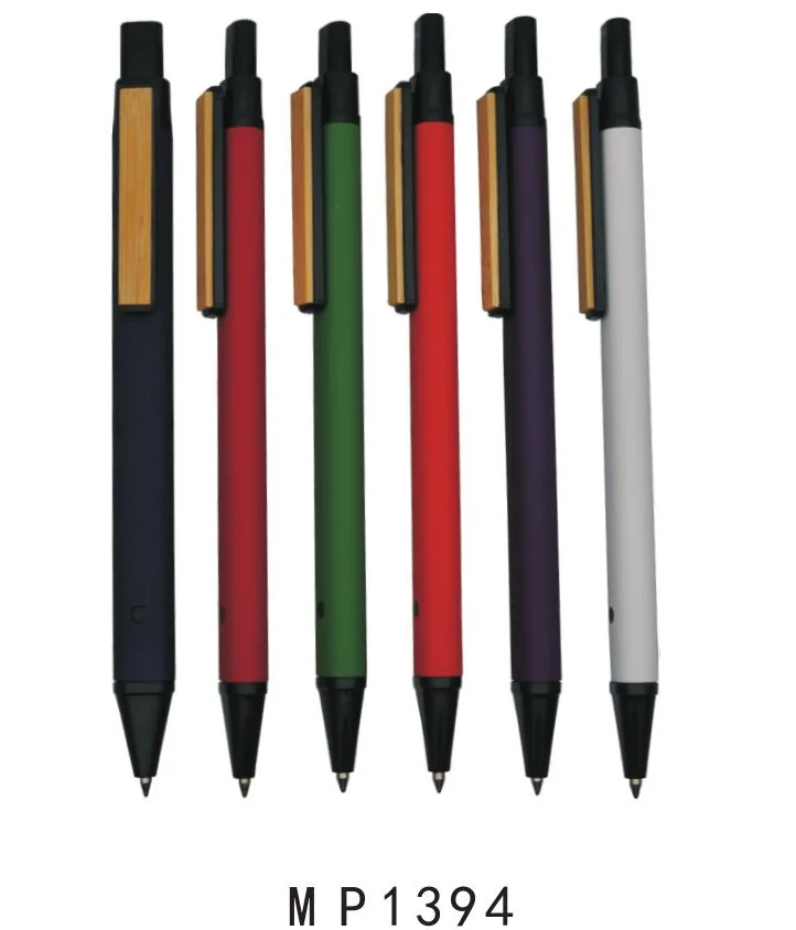Bamboo Rubber Metal Pen for Promotional Gift