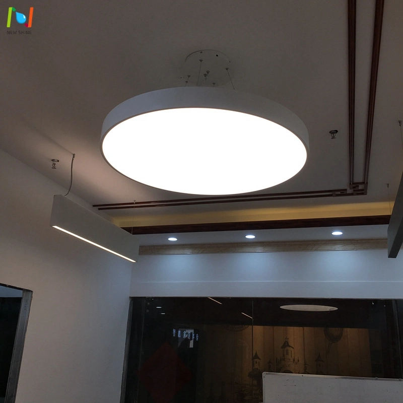 Mobiliario de iluminación de techo carcasa de aluminio lámpara colgante LED redonda