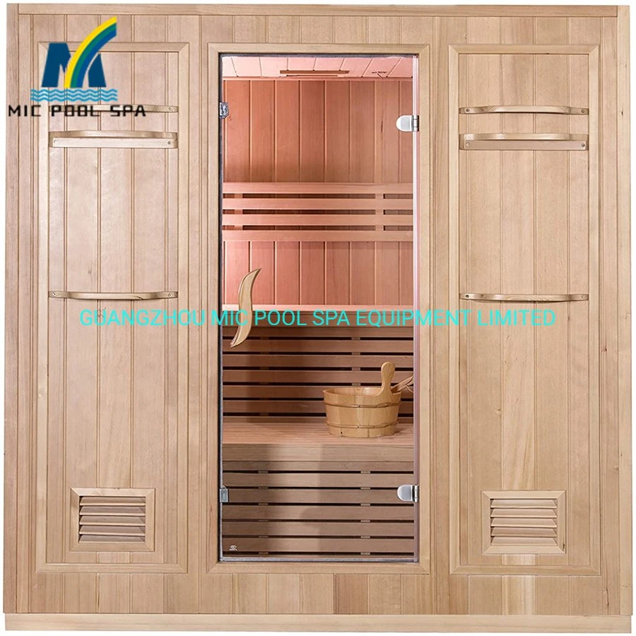 Sauna sec infrarouge avec porte en verre pour sauna