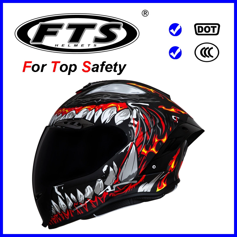 DOT Approved Motorcycle ABS Safety Helmet of Full Face with Single Visor