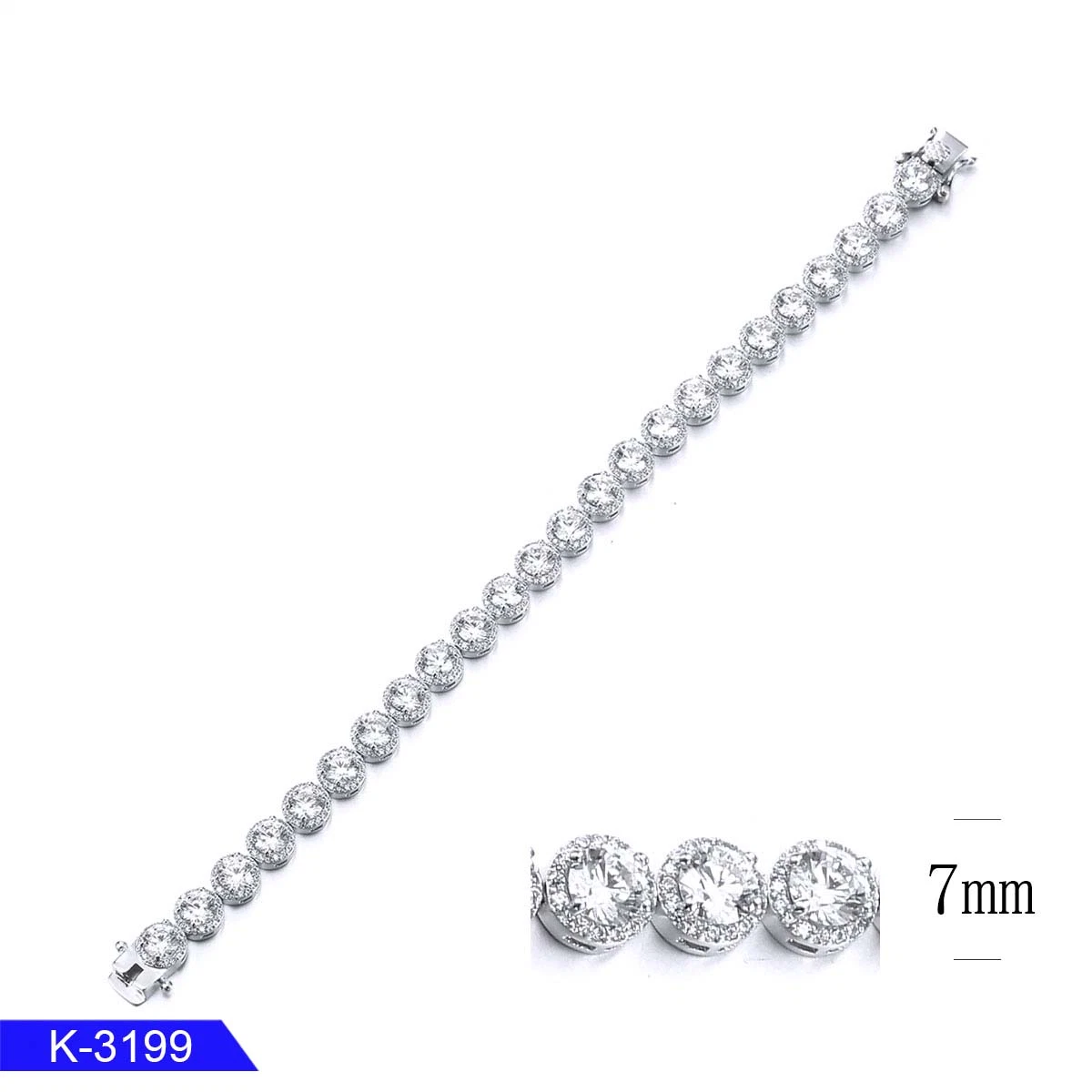 925 Sterling Silver Fashion Jewelry Zircon Bracelet for Women