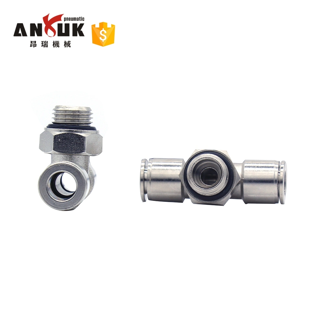 Mpt-G Brass One Touch Union Straight Quick Connect Fitting Pneumatic Connector Mental Fitting