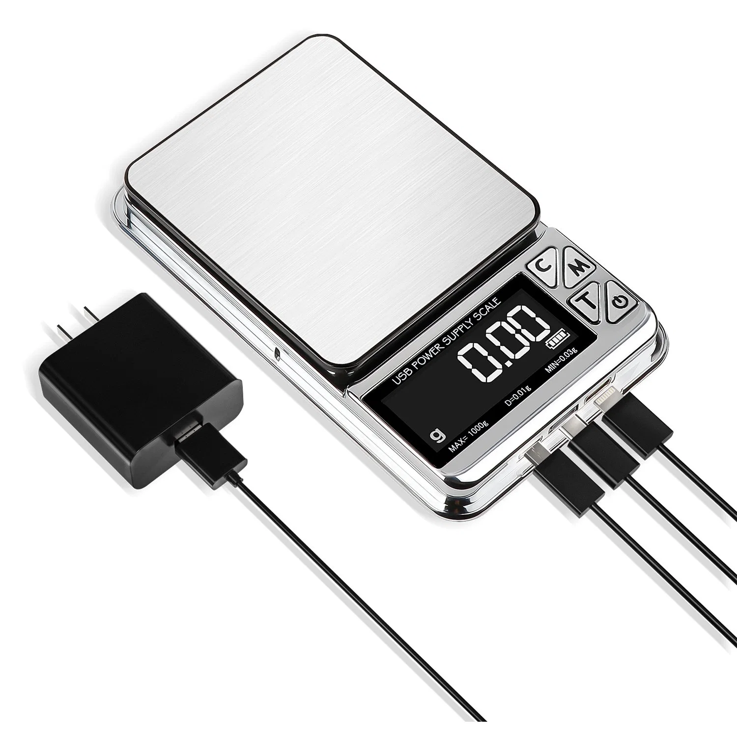 USB LCD Digital Gram Portable Pocket Scale Mini Scale 100g 0.01g 500g 0.01g 600g 0.01g