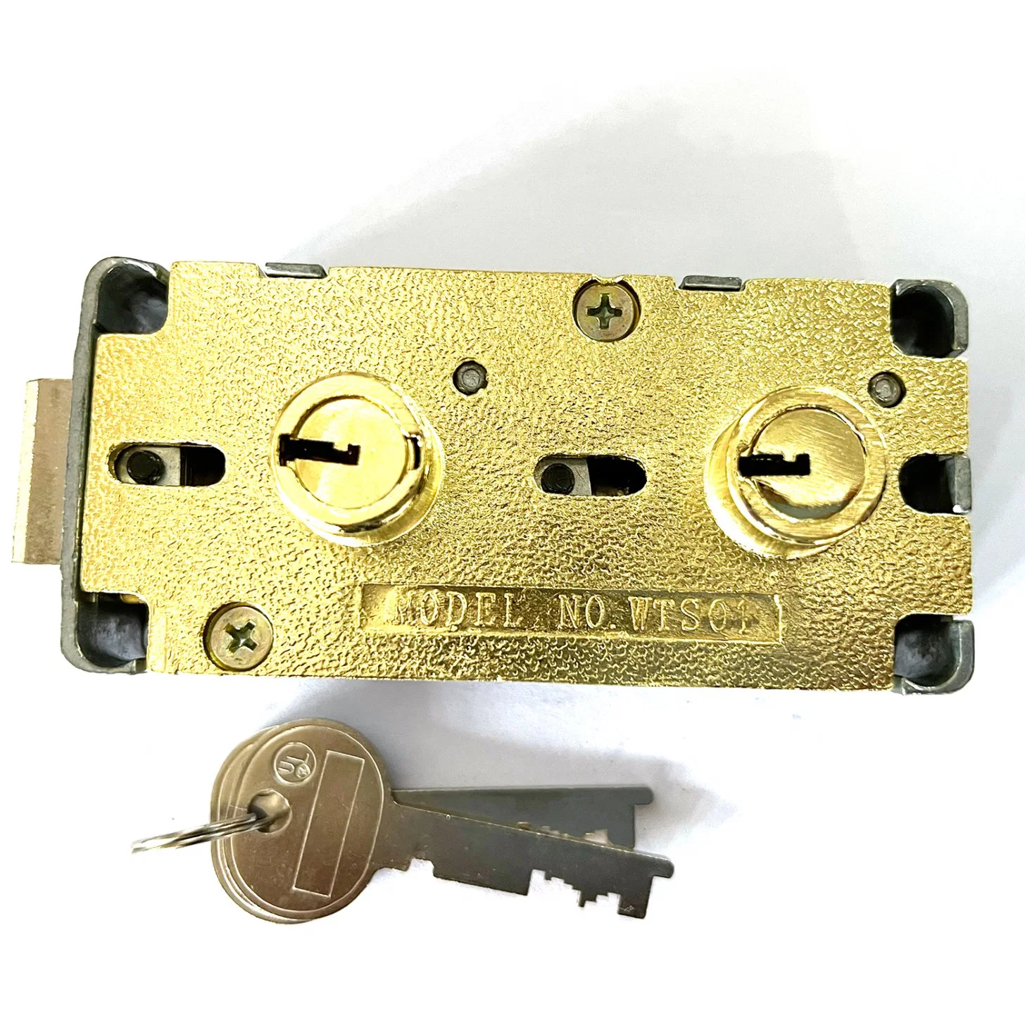 Brass Finish Changeable Safe Deposit Lock Wts01 for Bank Cabinet