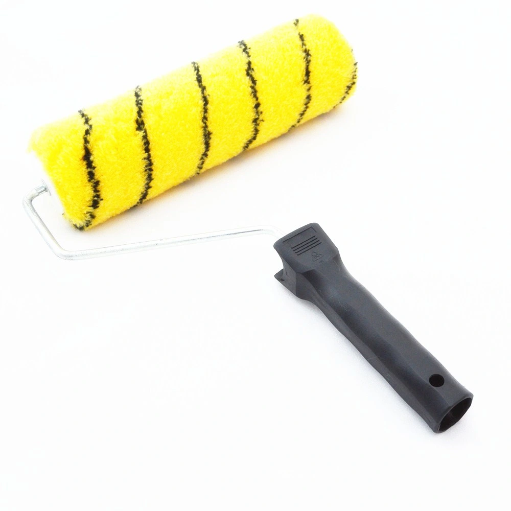9 Inch Yellow Acrylic Paint Roller Brush Hand Tool Hardware