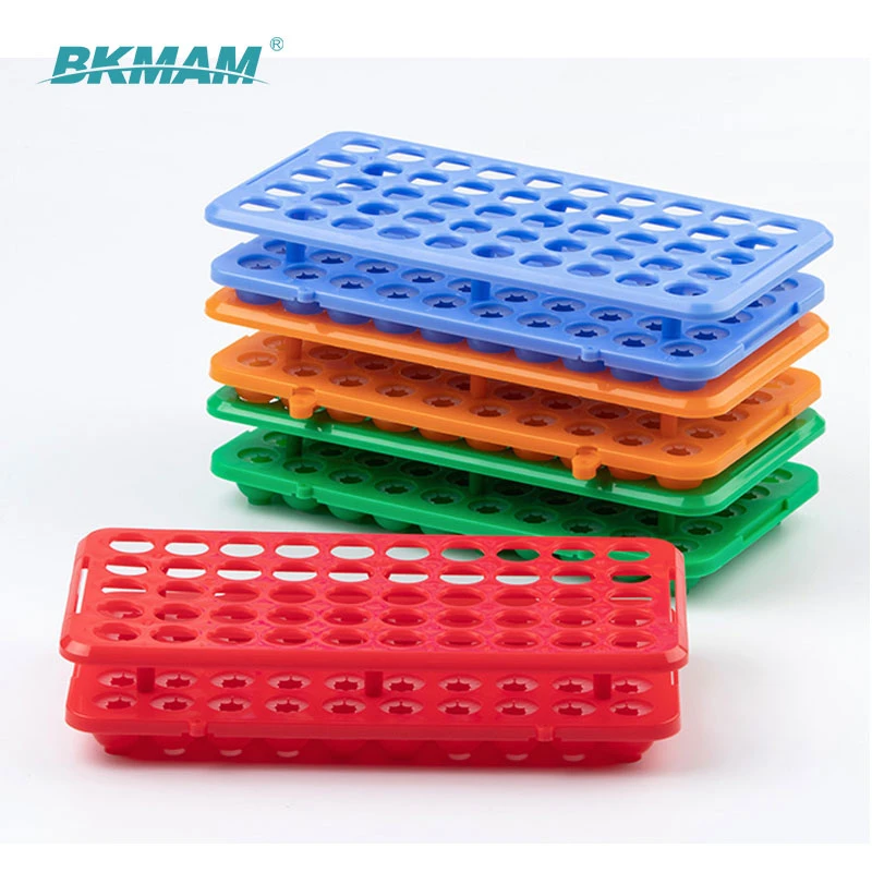 Sampling Test Tube Holder Orange Blue Red Green 50 Wells Plastic Test Tube Rack