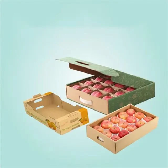 Rendimiento de alta calidad/alto costo Tamaño personalizado Logo Pringting Cajas de cartón fuerte Verduras Fruta