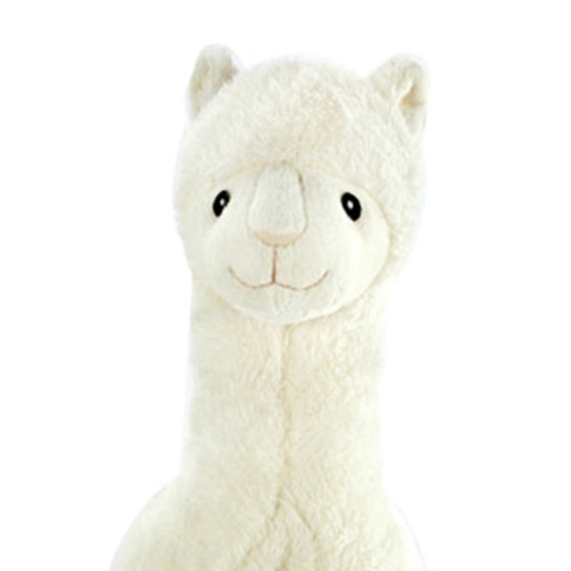 Custom Made 20cm White Furry Plush Soft Toy Cute Llama Stuffed Animal