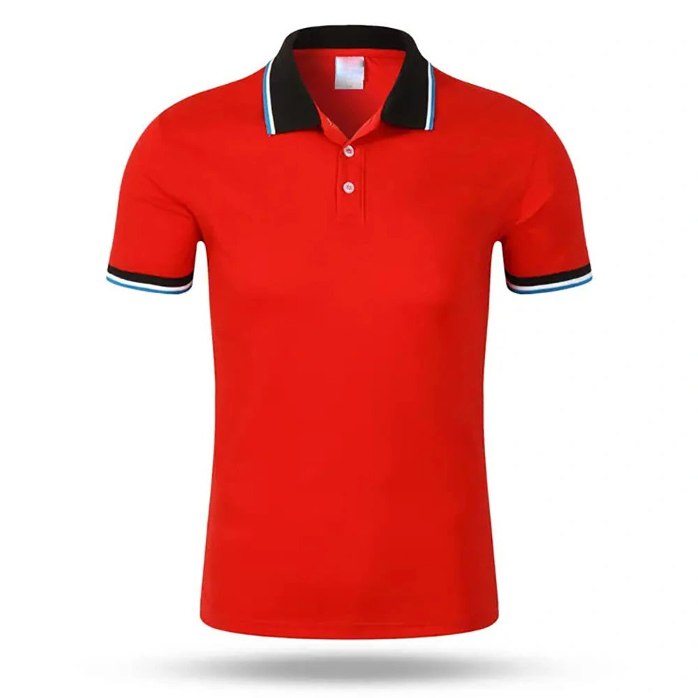 Mens Plain Golf Shirt Polyester Cotton Custom Printed Logo with Embroidery Polo Shirts