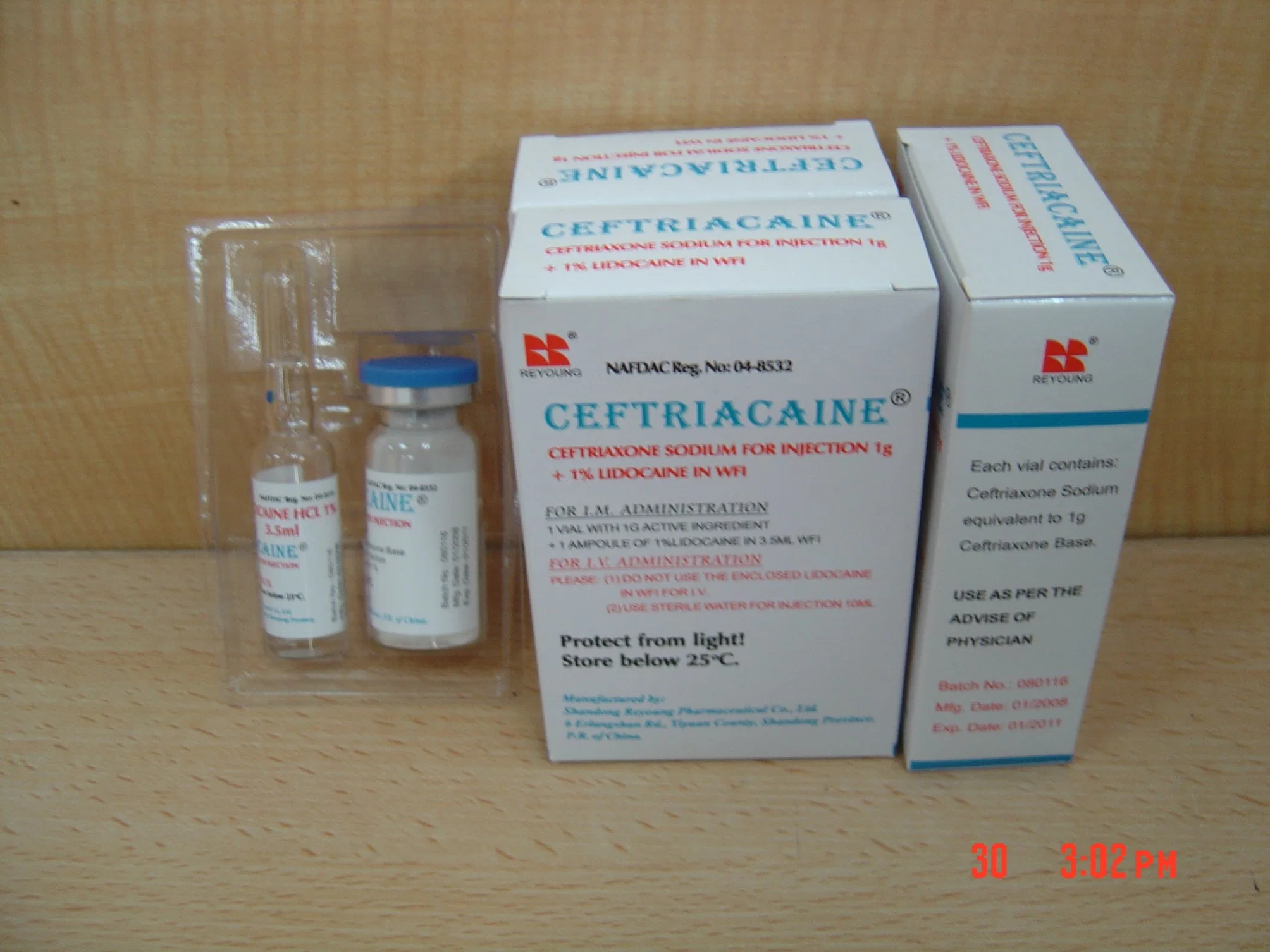 Ceftriaxone1 جم+3.5 مل 1%lidocaine Injection GMP