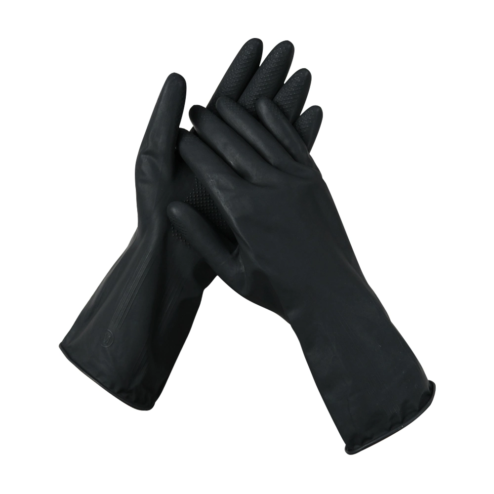 La Chine et de la construction industrielle et de travail Guante étanche anticorrosion Prix de gros de caoutchouc noir/jaune/latex/ménage de la sécurité des gants de travail