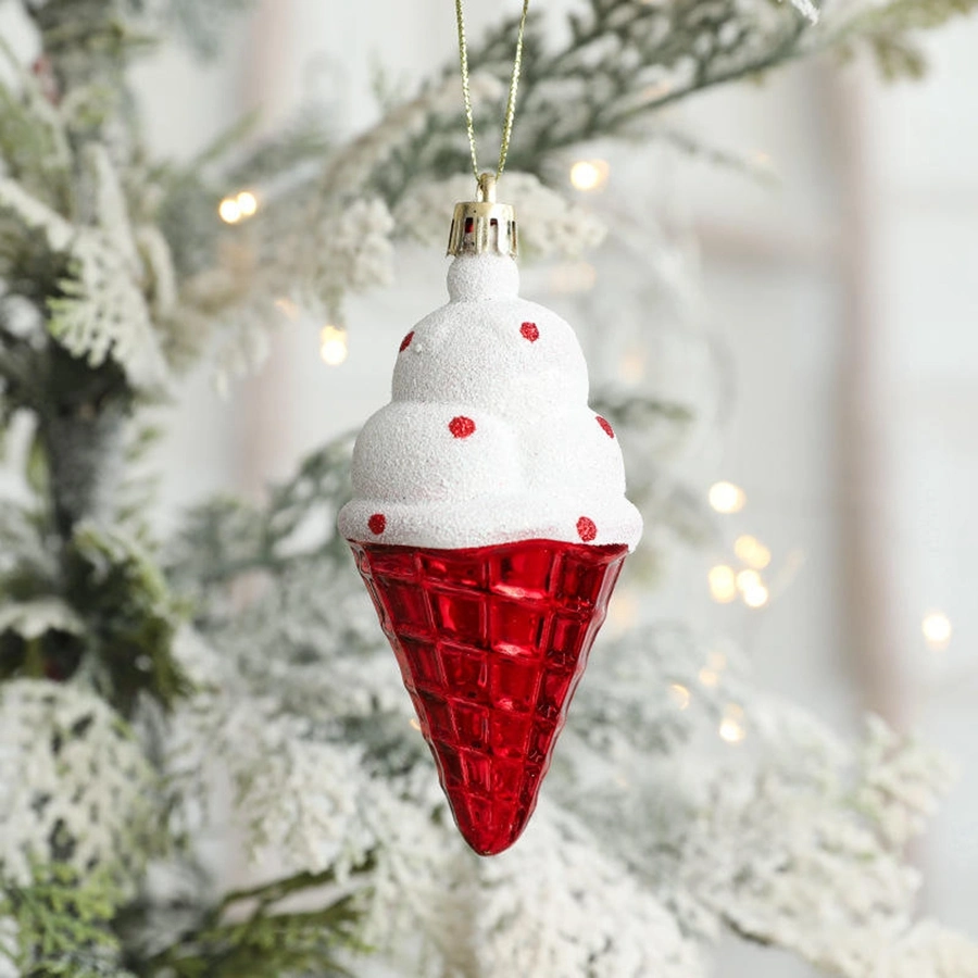 High quality/High cost performance  Plastic Christmas Ornaments Santa Claus Shape Christmas Hanging Decorations