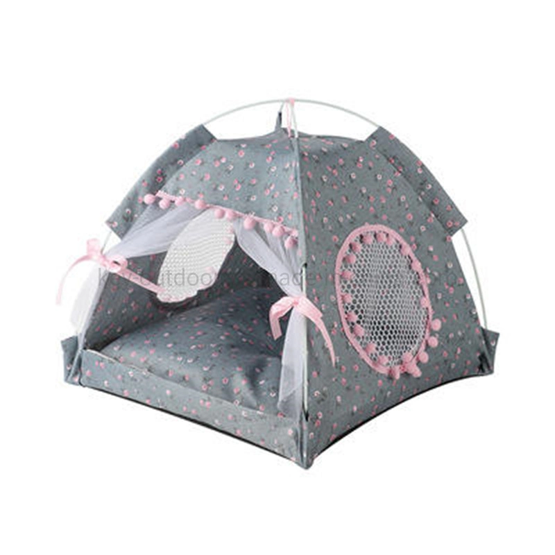 Cat Kennel Summer Semi Enclosed House Mat Pet Tent Cat and Dog Folding Outdoor