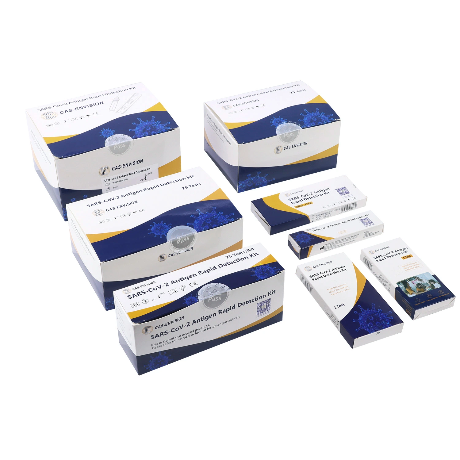CE Pei Fournitures médicales Équipement de laboratoire Kit de diagnostic PCR Covd Salive Kit de test rapide d'antigène
