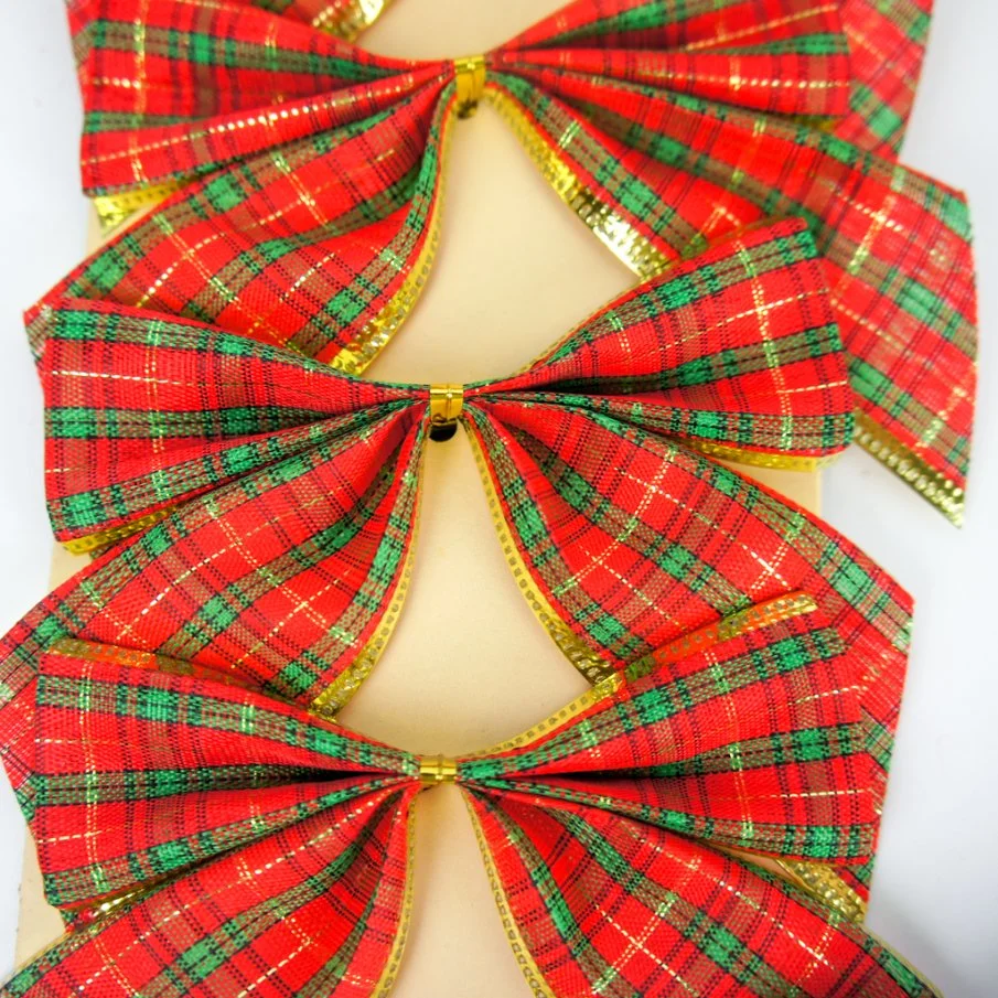 Wholesale/Supplier Shinny Christmas Bow Tree Ornament Christmas Ribbon Bows