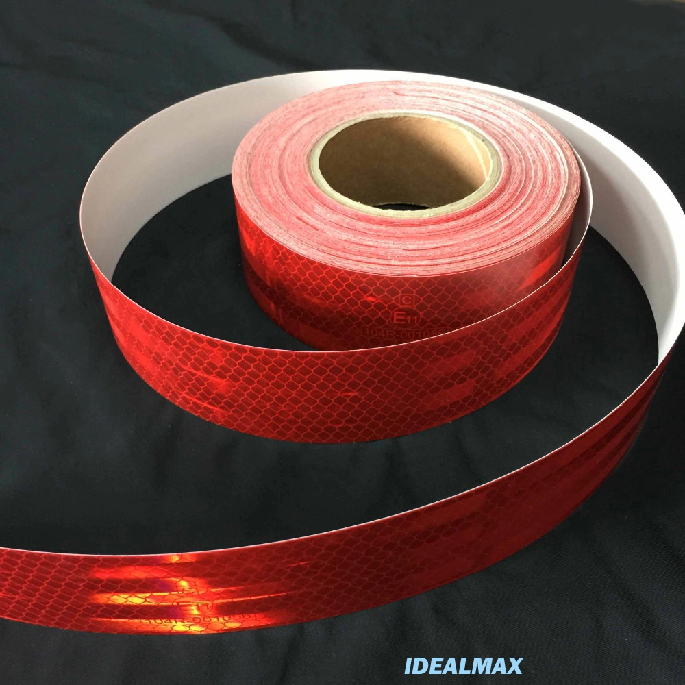 Pet Hip Red Reflective Material, Prismatic Reflective Red Vinyl Tape, Reflective Red Sheeting Material