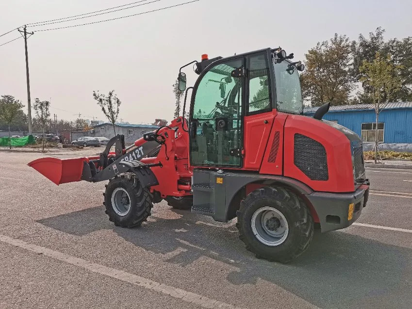 El chino Everun ER412t 1.2ton frontal articulado motor diésel compactos mini cargadora de ruedas de transmisión