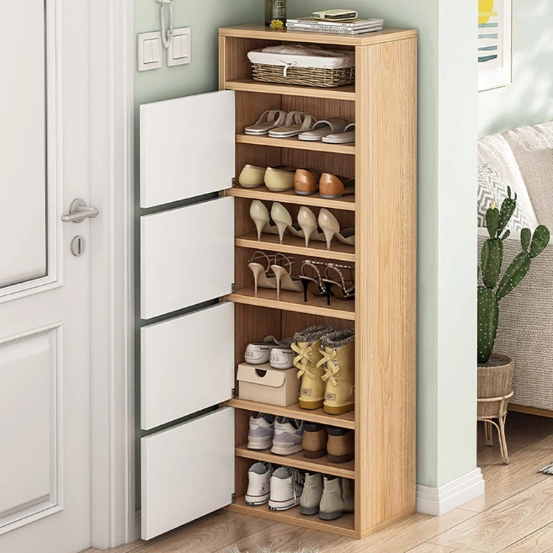 Nordic Simple Entry Economical Large Capacity Wood Shoe Cabinet